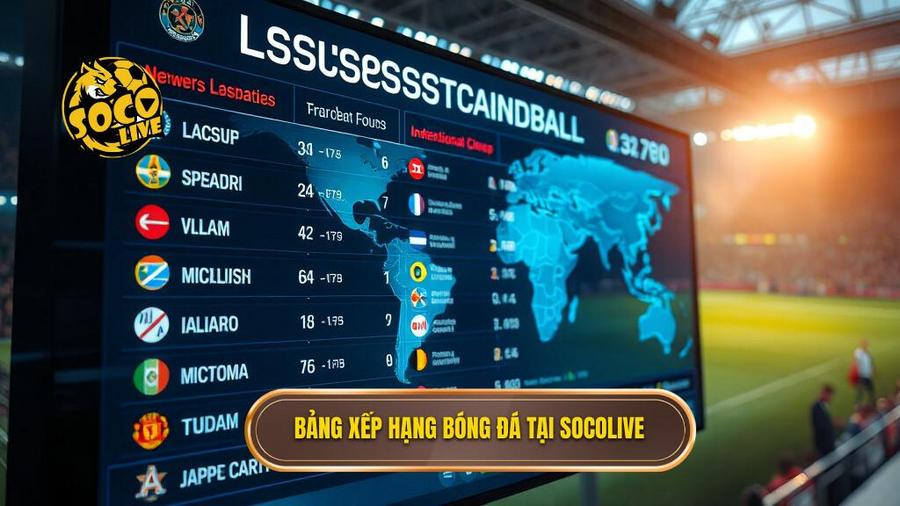 Socolive Bảng Xếp Hạng Bóng Đá Cập Nhật Những Giải Đấu Nào?